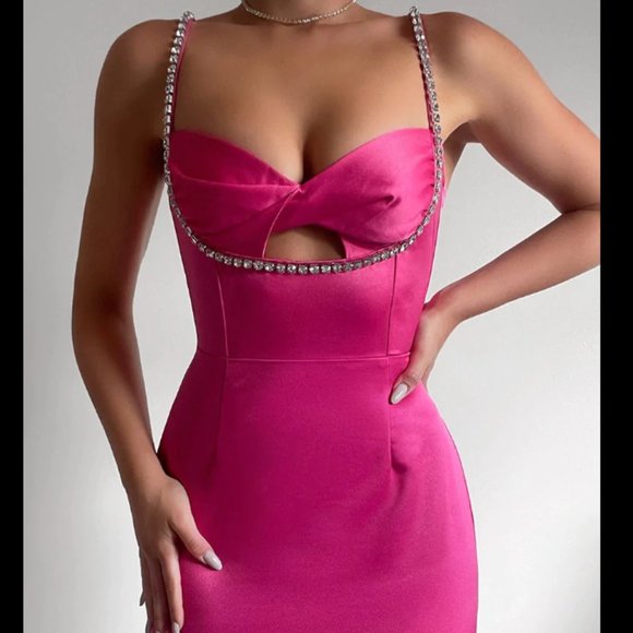 Serafina Mini Dress - Fuchsia - Picture 1 of 7